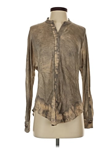 Rachel Roy Long Sleeve Silk Top (view 1)
