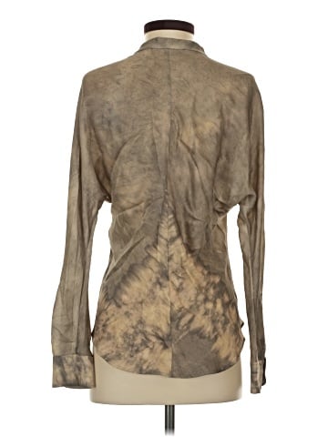 Rachel Roy Long Sleeve Silk Top (view 2)