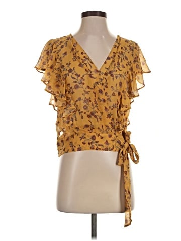 Paige Short Sleeve Silk Top (view 1)