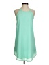 Lost April 100% Polyester Solid Teal Casual Dress Size S - photo 1