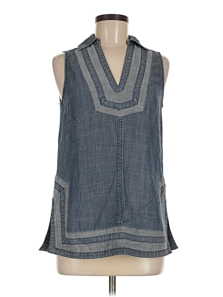 Pre-owned Trina Turk Sleeveless Blouse In Gray