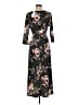 Lux Floral Black Casual Dress Size M - photo 2