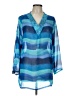 Claudia D. 100% Polyester Blue 3/4 Sleeve Blouse Size L - photo 1