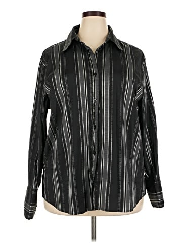 Ashley Stewart Long Sleeve Button-Down Shirt (view 1)