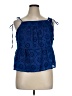 Francesca's 100% Polyester Blue Sleeveless Blouse Size XL - photo 1