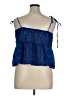 Francesca's 100% Polyester Blue Sleeveless Blouse Size XL - photo 2