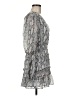 Olivaceous 100% Polyester Paisley Gray Cocktail Dress Size M - photo 4