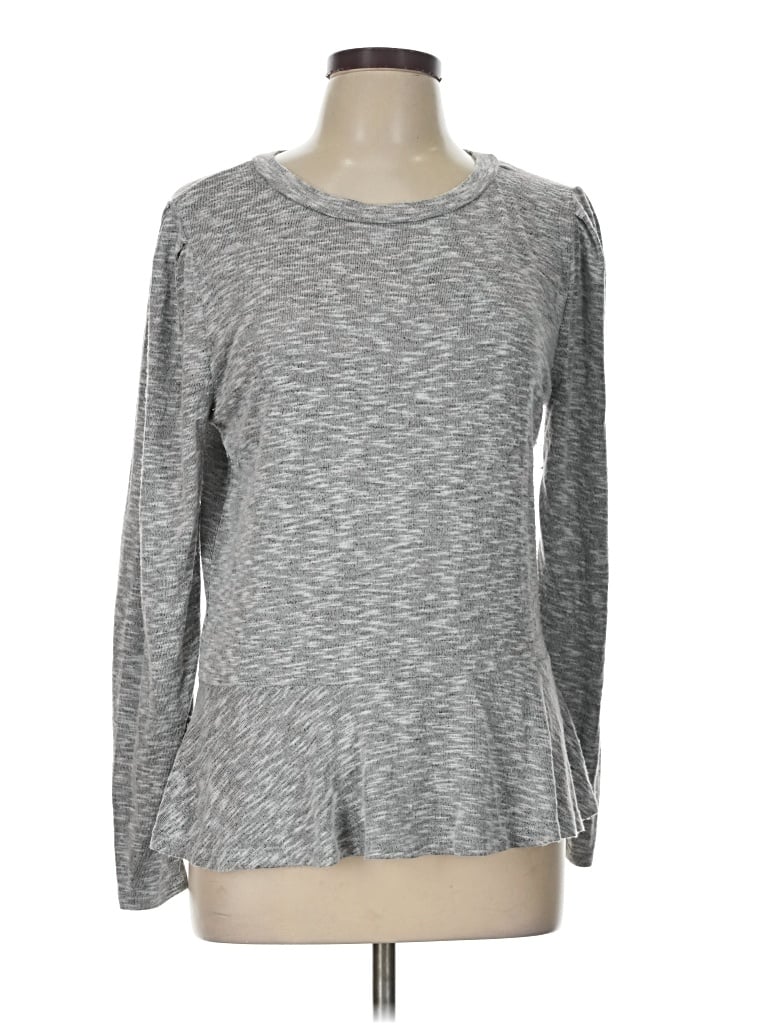 Pre-owned Paper Crane Long Sleeve T-shirt In Gray