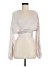 By Together 100% Polyester Ivory Long Sleeve Blouse Size M - photo 1