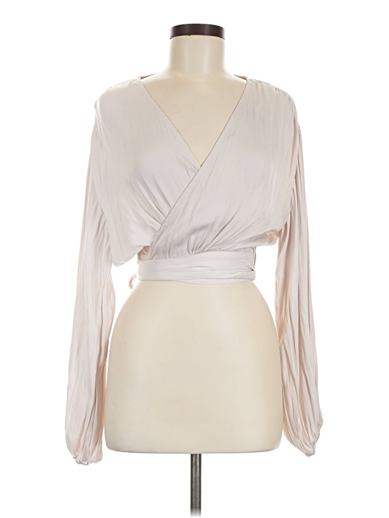 Pre-owned By Together Long Sleeve Blouse In Ivory