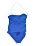 Chaps Color Block Blue One Piece Swimsuit Size 8 - photo 1