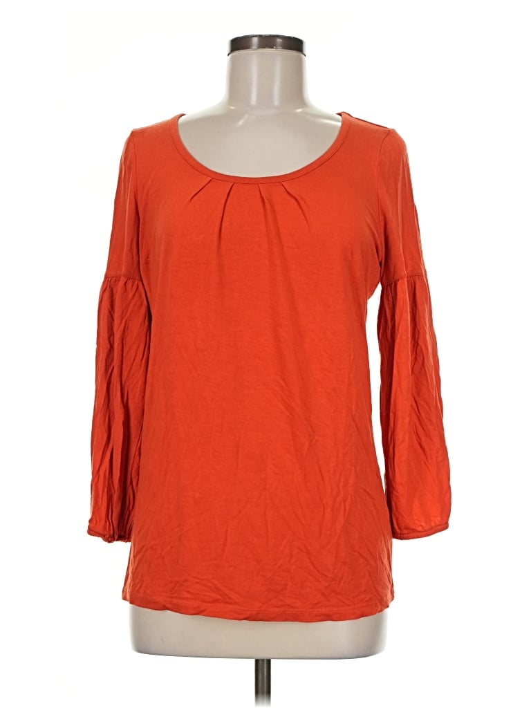 Pre-owned Talbots 3/4 Sleeve T-shirt In Orange