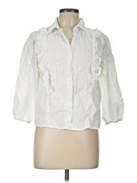 Alice Blue 3/4 Sleeve Button Down Shirt