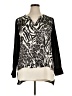 Susan Graver 100% Polyester Animal Print Black Long Sleeve Blouse Size 16 - photo 1
