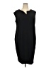 Kasper Solid Black Cocktail Dress Size 20 - photo 1
