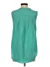 Garnet Hill Teal Sleeveless Blouse Size S - photo 2