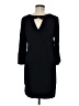 Sandro 100% Polyester Solid Black Blue Casual Dress Size Med (2) - photo 2