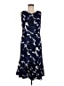 Talbots Print Blue Cocktail Dress Size 8 - photo 1