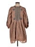 By Anthropologie 100% Cotton Paisley Brown Casual Dress Size S - photo 1