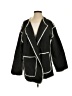 Unbranded 100% Polyester Chevron-herringbone Black Blazer Size S - photo 1
