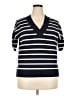 J.Crew 100% Nylon Blue Short Sleeve Turtleneck Size XXL (estimated) - photo 1