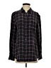Equipment 100% Silk Plaid Black Long Sleeve Silk Top Size XS - photo 1