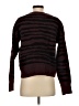 Aqua Stripes Burgundy Pullover Sweater Size S - photo 2