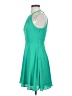 Express 100% Polyester Solid Teal Cocktail Dress Size 2 - photo 5