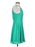 Express 100% Polyester Solid Teal Cocktail Dress Size 2 - photo 4