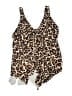 Unbranded Animal Print Brown Swimsuit Top Size 18W - photo 1