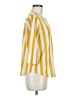 Eden & Olivia 100% Polyester Stripes Yellow 3/4 Sleeve Blouse Size M - photo 4