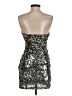 2b bebe 100% Polyester Metallic Silver Cocktail Dress Size S - photo 2
