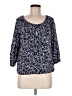 MICHAEL Michael Kors Blue 3/4 Sleeve Blouse Size M - photo 1