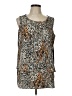 DG^2 by Diane Gilman 100% Polyester Brown Sleeveless Blouse Size L - photo 1