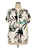 Torrid Tropical Ivory Short Sleeve Blouse Size 2X Plus (2) - photo 1