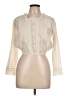 Zara 100% Cotton Ivory Long Sleeve Blouse Size L - photo 1