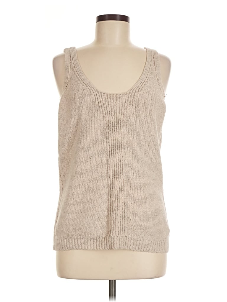 Pre-owned Sigrid Olsen Sweater Vest In Tan