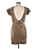Assorted Brands 100% Polyester Metallic Brown Cocktail Dress Size L - photo 2