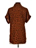 CAbi 100% Polyester Animal Print Brown Short Sleeve Blouse Size XS - photo 2