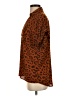 CAbi 100% Polyester Animal Print Brown Short Sleeve Blouse Size XS - photo 5