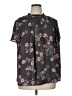Torrid 100% Polyester Floral Black Short Sleeve Blouse Size 1X Plus (1) - photo 1