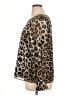 Banana Republic 100% Polyester Animal Print Brown Long Sleeve Blouse Size XL - photo 5