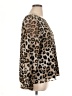 Banana Republic 100% Polyester Animal Print Brown Long Sleeve Blouse Size XL - photo 4