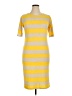 Lularoe Stripes Yellow Casual Dress Size XL - photo 1