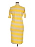 Lularoe Stripes Yellow Casual Dress Size XL - photo 2
