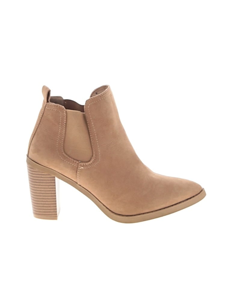 Pre-owned Sugar Ankle Boots In Tan