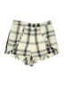 American Eagle Outfitters 100% Viscose Plaid Ivory Shorts Size L - photo 1