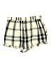 American Eagle Outfitters 100% Viscose Plaid Ivory Shorts Size L - photo 2