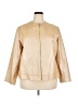 Dialogue 100% Polyester Solid Tan Jacket Size 2X - photo 1