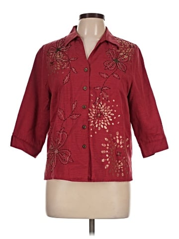 Alfred Dunner 3/4 Sleeve Button-Down Shirt (view 1)